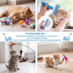 Kit de inicio de gatito de 31 piezas para interiores, color azul