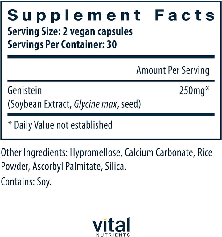 Vital Nutrients Genistein - Isoflavonas de fácil absorción para apo...