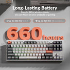 Teclado mecánico inalámbrico Keychron Q3 Ultra Tasa de sondeo 8KHz, TKL 2.4G/Bluetooth 5.3/por cable Hasta 660 horas de batería, Hot-Swappable Aluminio RGB para Mac/Windows/Linux—Blanco