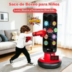 Saco Inflable de Boxeo para Niños, Saco de Boxeo de 63" con Bomba Eléctrica