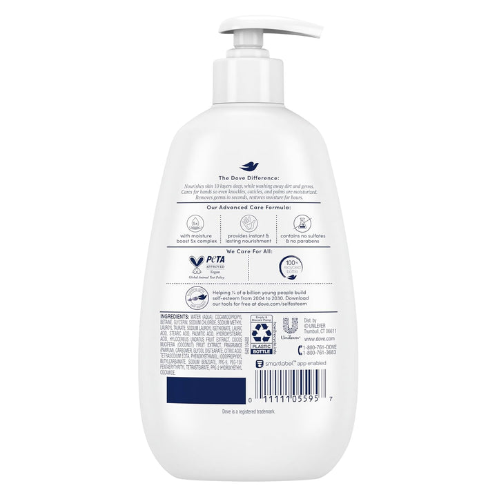 Dove Advanced Care - Lavar a mano, 4 unidades para lavar eficazment...