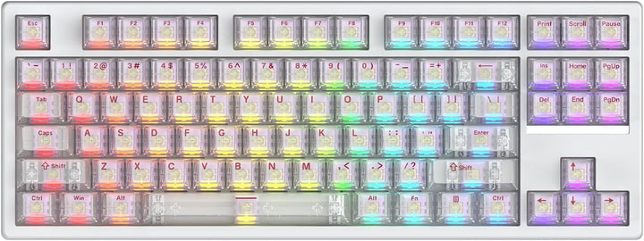 IROK Teclado mecánico con cable FE87 V2, doble tasa de sondeo de 8...