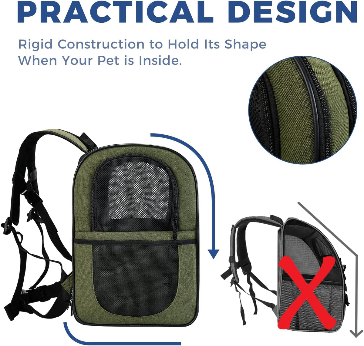 Apollo Walker - Mochila portadora para gatos, marco de soporte