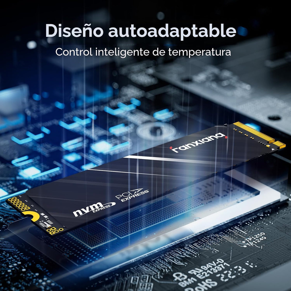 fanxiang SSD NVMe de 500 GB, PCIe Gen4 M.2, hasta 4700 MB\/s, SSD i...