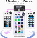 TreasLin VSDinside Deck de Control para Transmisión con Teclado Macro y 18 Teclas Macro Personalizables, compatibilidad con Modo Numérico/Calculadora/Control de Transmisión para Activar Acciones en OBS, Twitch, YouTube para Creadores de Contenido y