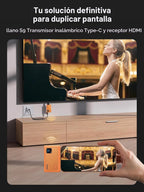 llano Transmisor y receptor HDMI inalámbrico S9 Pro USB-C, 328FT/100M