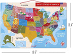 Mapa Janod magnético de los Estados Unidos, 19.7 x 13.4 pulgadas