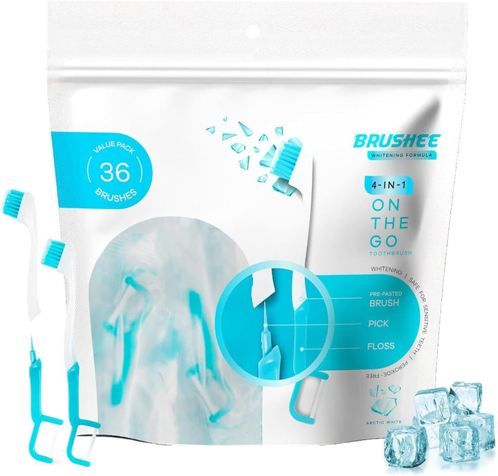 Brushee - Cepillo de dientes desechable de viaje, blanqueamiento pr...