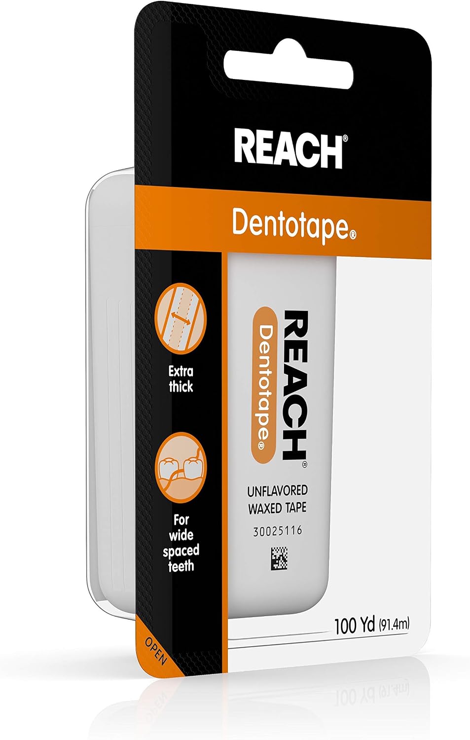 Reach Cinta de dentotape encerada, sin sabor, 100 yardas, 1 unidad...