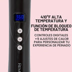 Colección Remington T Studio Salon Perla Plancha Digital para Crespos de Cerámica, Rosado