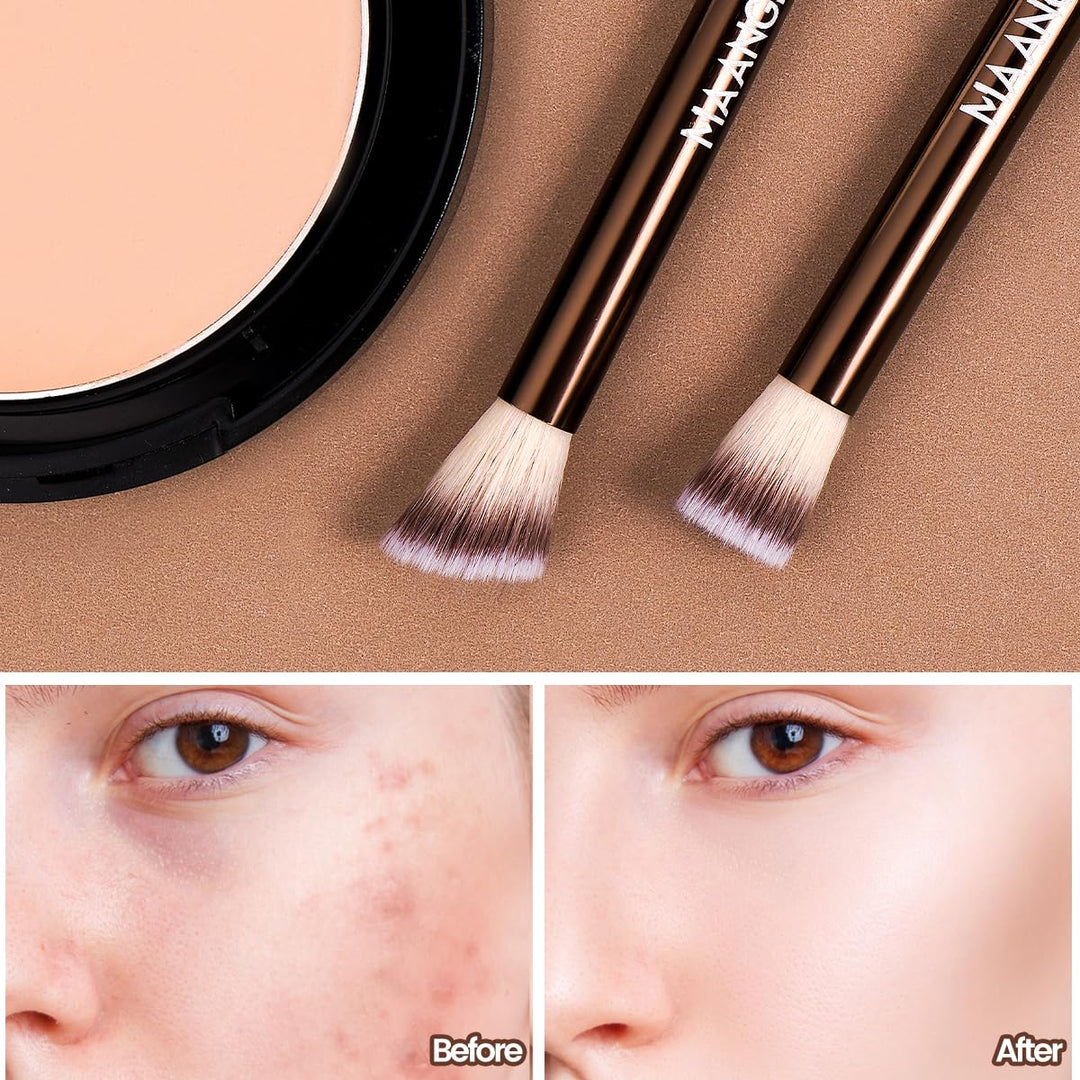 MAANGE 13 Brochas de Maquillaje con Bolsa, Juego de Brochas de Maqu...