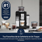De'Longhi Rivelia - Máquina automática de café expreso, espumador de leche