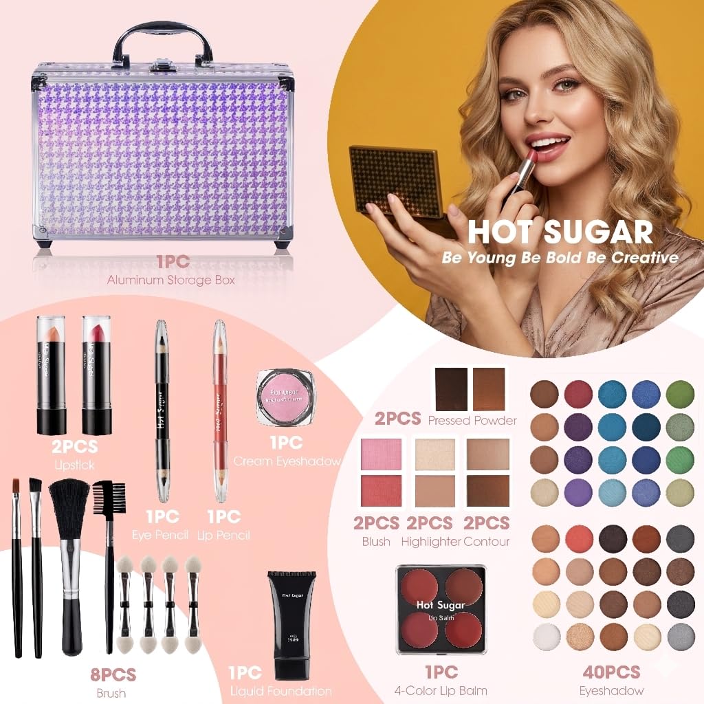 Kit de maquillaje Hot Sugar para niñas de 10 a 12 años, juego de ma...