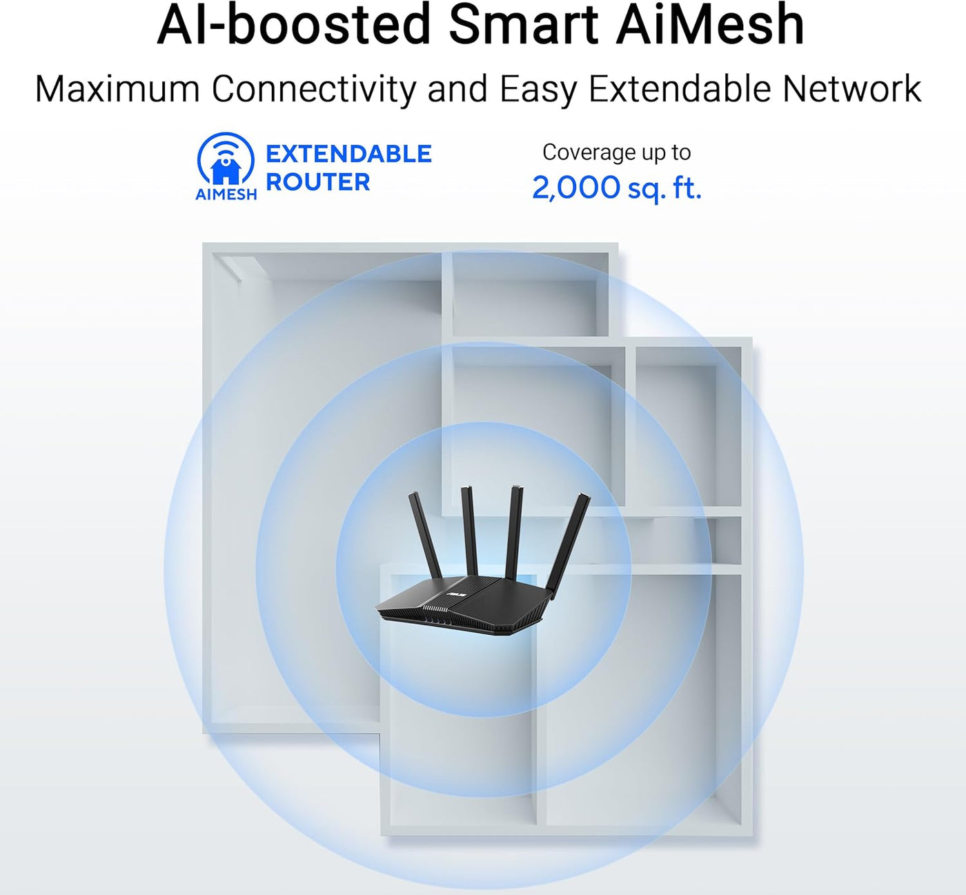 ASUS RT-BE55 router inteligente AiMesh extensible de doble banda Wi...