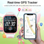 Reloj inteligente con GPS 4G para niños, línea de WhatsApp, videollamada y texto, chat de voz, mensaje de alarma SOS, antipérdida, rastreador en tiempo real, podómetro, cámara de modo silencioso, cámara TikTok Facebook, versión global de 3 a 15 años