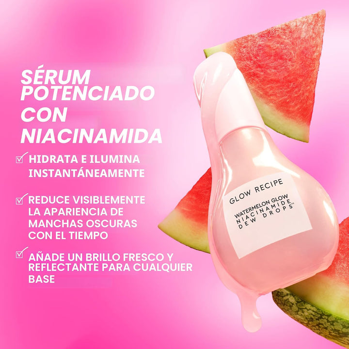 Glow Recipe Gotas de rocío de niacinamida de sandía, suero facial h...