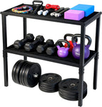Rack Ajustable para Mancuernas/Kettlebells 500-800LB Pesado con Cobertura Opcional