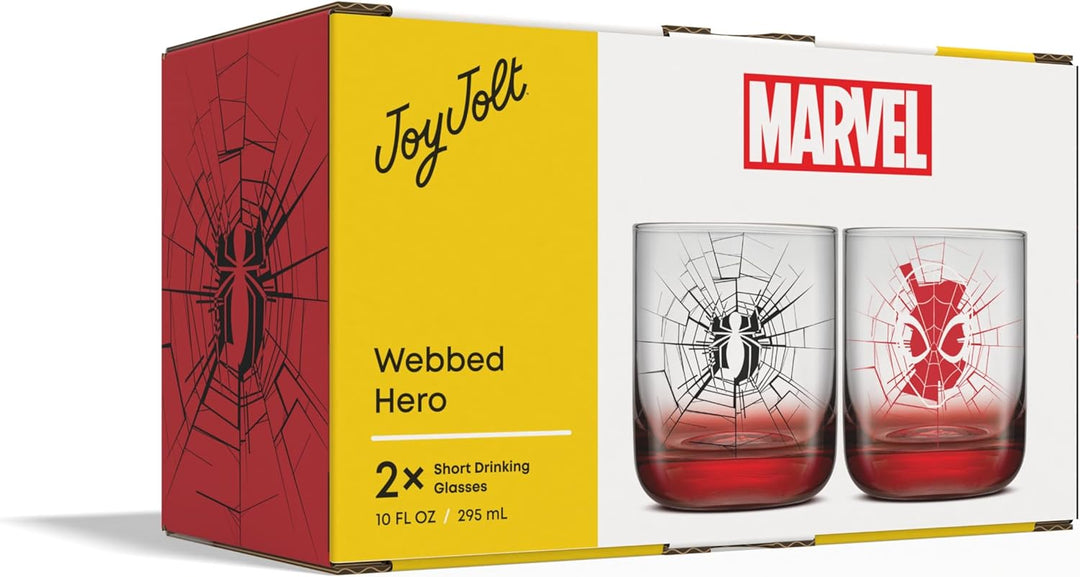 JoyJolt Marvel Spider-Man Webbed Hero - Vasos cortos de