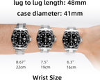 ADDIESDIVE Reloj de buceo para hombre de 1.614 in con movimiento de cuarzo para hombre, esfera fácil de leer, 200 M, impermeable, BGW9, luminoso, analógico, naranja, rojo, verde/negro, esfera
