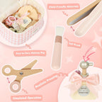 Juego de Maquillaje de Madera para Niños, Juego de Maquillaje de Simulación para Niños Pequeños, Kit de Maquillaje de Belleza para Niñas de 3, 4, 5, 6, 7 Años