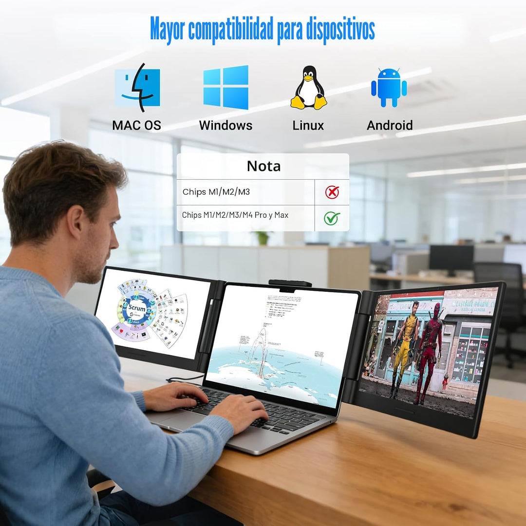 Funhill Extensor de pantalla para computadora portátil de 14 pulgad...