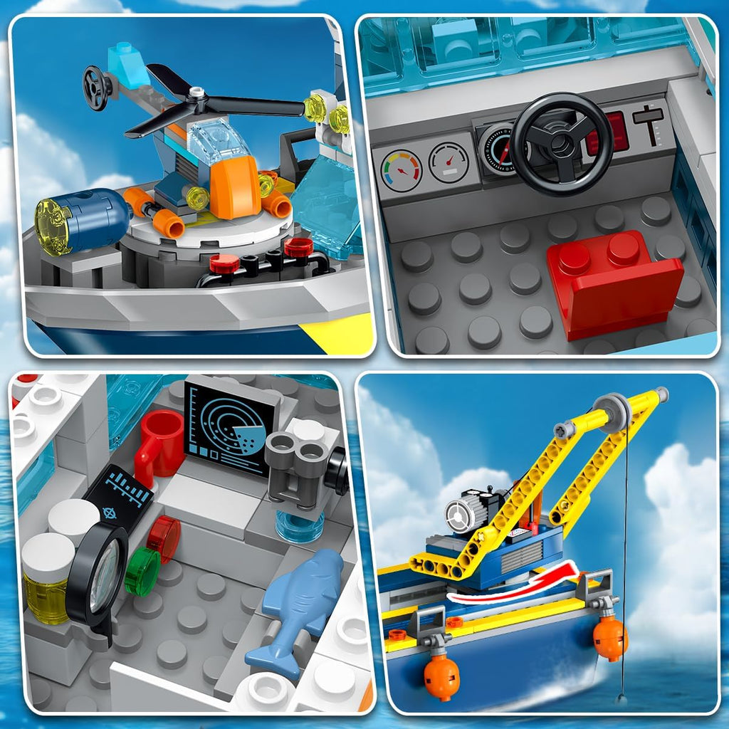 HiWEEGO City - Juego de construcción de barcos flotantes con luz LED para