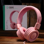 noot products Auriculares para niños K11 plegables estéreo sin enredos de 5 pies de largo cable de 0.138 in Jack Plug in Ear auriculares con cable para