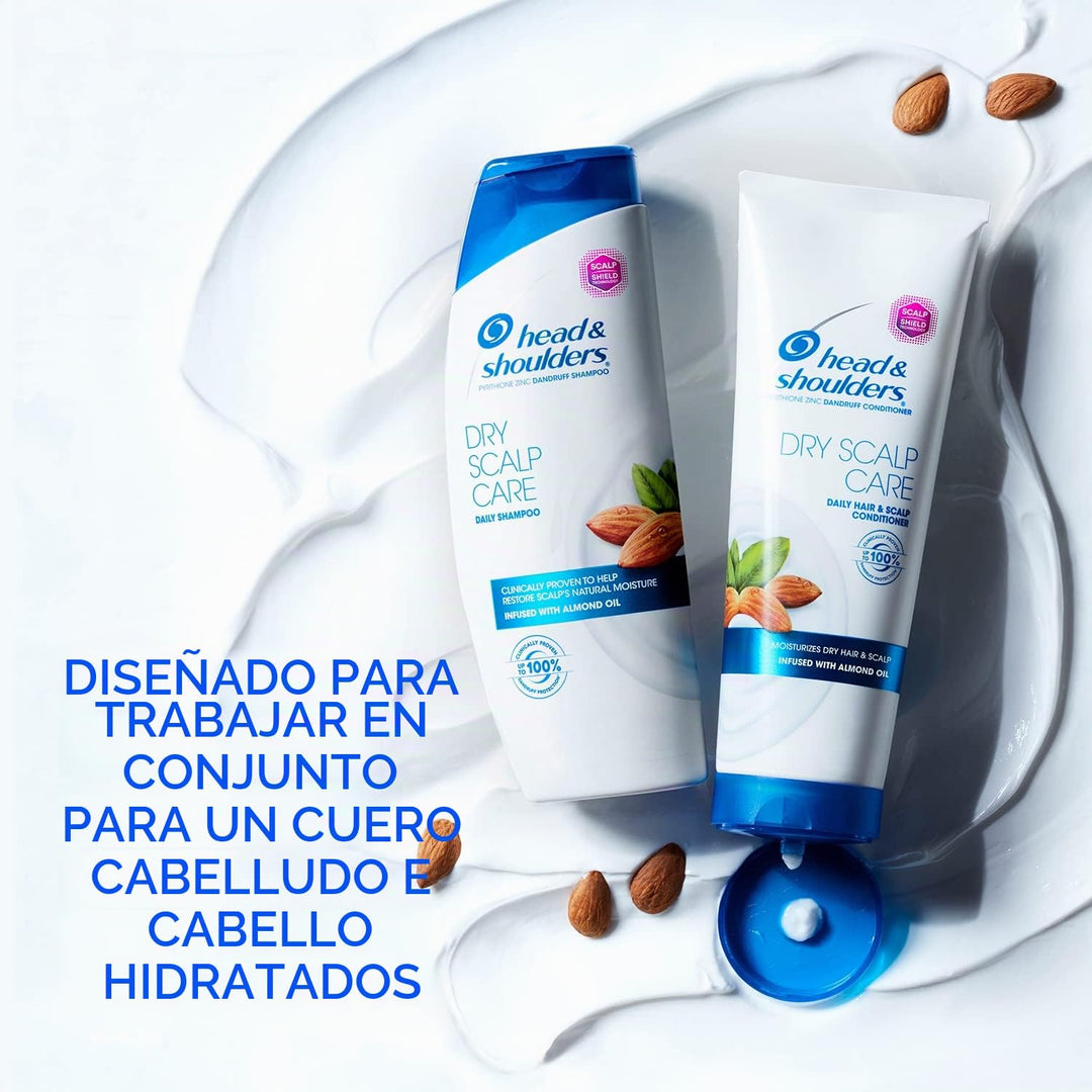 Champú Head and Shoulders para uso diario, tratamiento sin parabeno...