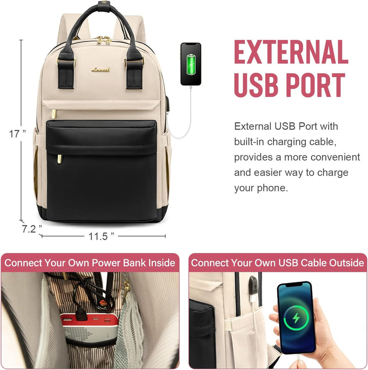 LOVEVOOK Mochila de viaje para laptop para mujer, bolsa antirrobo p...