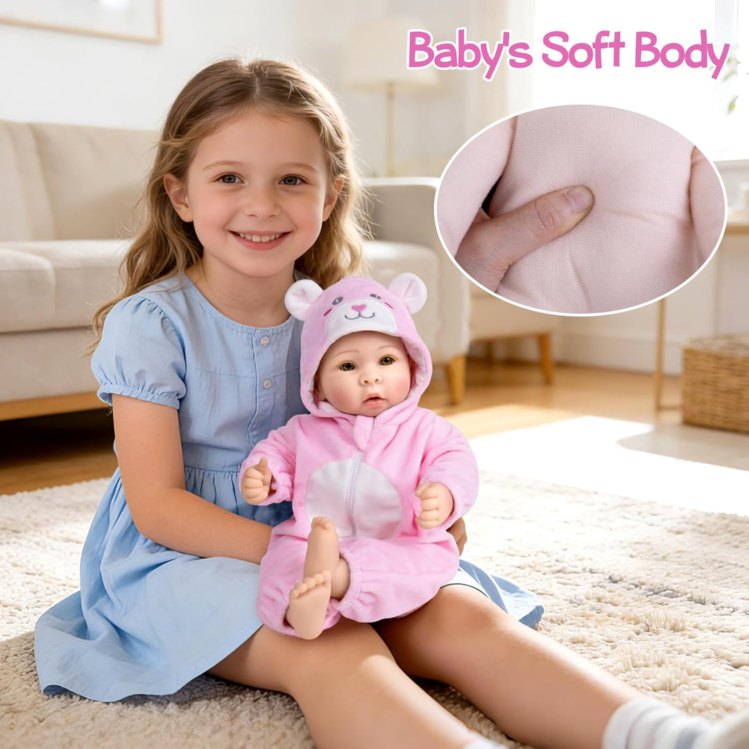 UOFTKIZ Baby Dolls Girl - Muñeca de bebé de la vida real de 17 pulg...