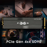 Silicon Power 2TB UD90 NVMe 4.0 Gen4 PCIe M.2 SSD R\/W hasta 5,000\...