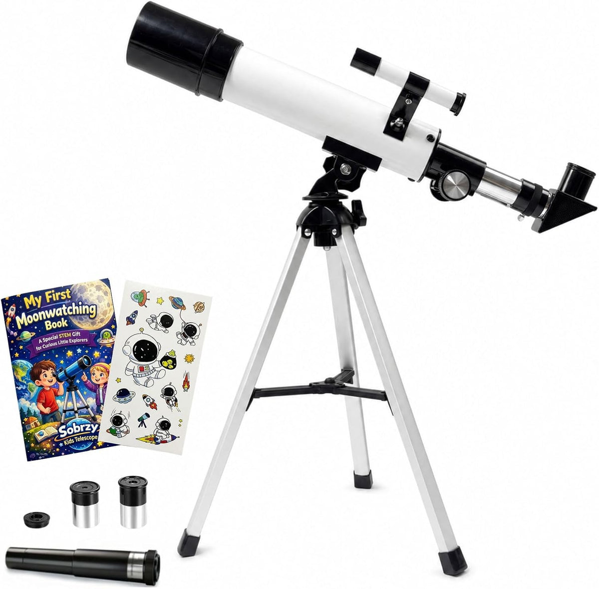 Telescopio para niños de 8 a 12 años, 100 aumentos para