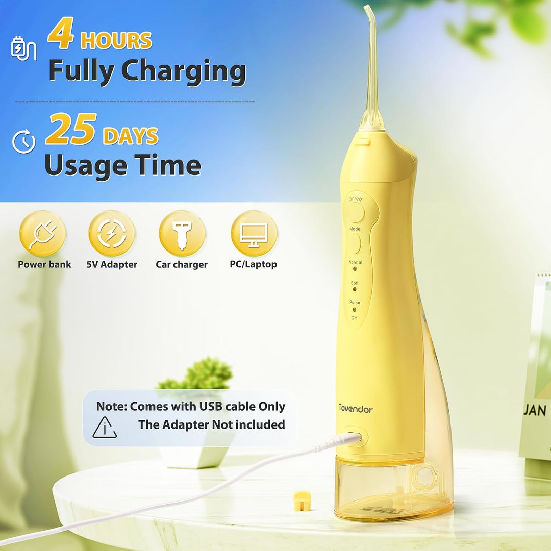 Tovendor Irrigador Dental Eléctrico de Agua, Hilo Dental Inalámbric...
