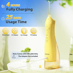 TOVENDOR Irrigador dental eléctrico de agua, hilo dental inalámbrico, irrigador oral IPX7, Amarillo