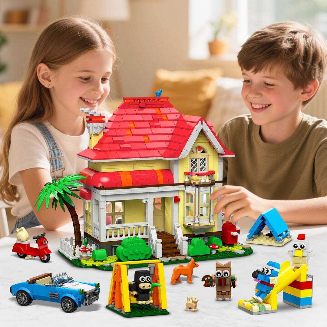 HOGOKIDS Juego de construcción de casa para niñas con