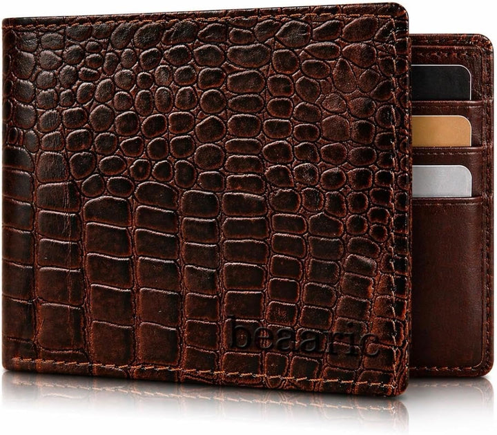 Cartera de cuero para hombre - Bloqueo RFID, delgada y elegante con...