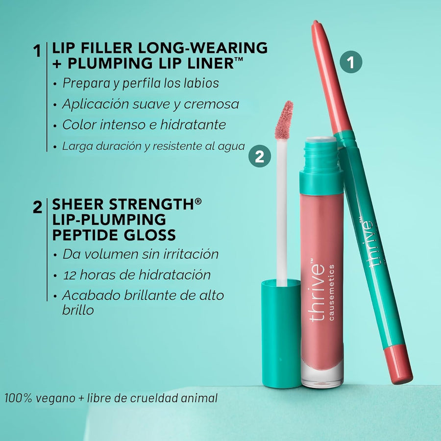 Juego de brillo y lápiz labial Perfect Pink Pout de Thrive Causemet...