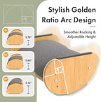 Lámpara Reposapiés de bambú para debajo del escritorio con cojín 3 en 1, reposapiés ergonómico reversible de madera para debajo del escritorio en el trabajo, taburetes ajustables con funda lavable