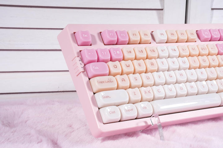 ZORNHER ZH980 Pink Mechanical Keyboard,95% Cat Keyboard Cute,Kawaii...