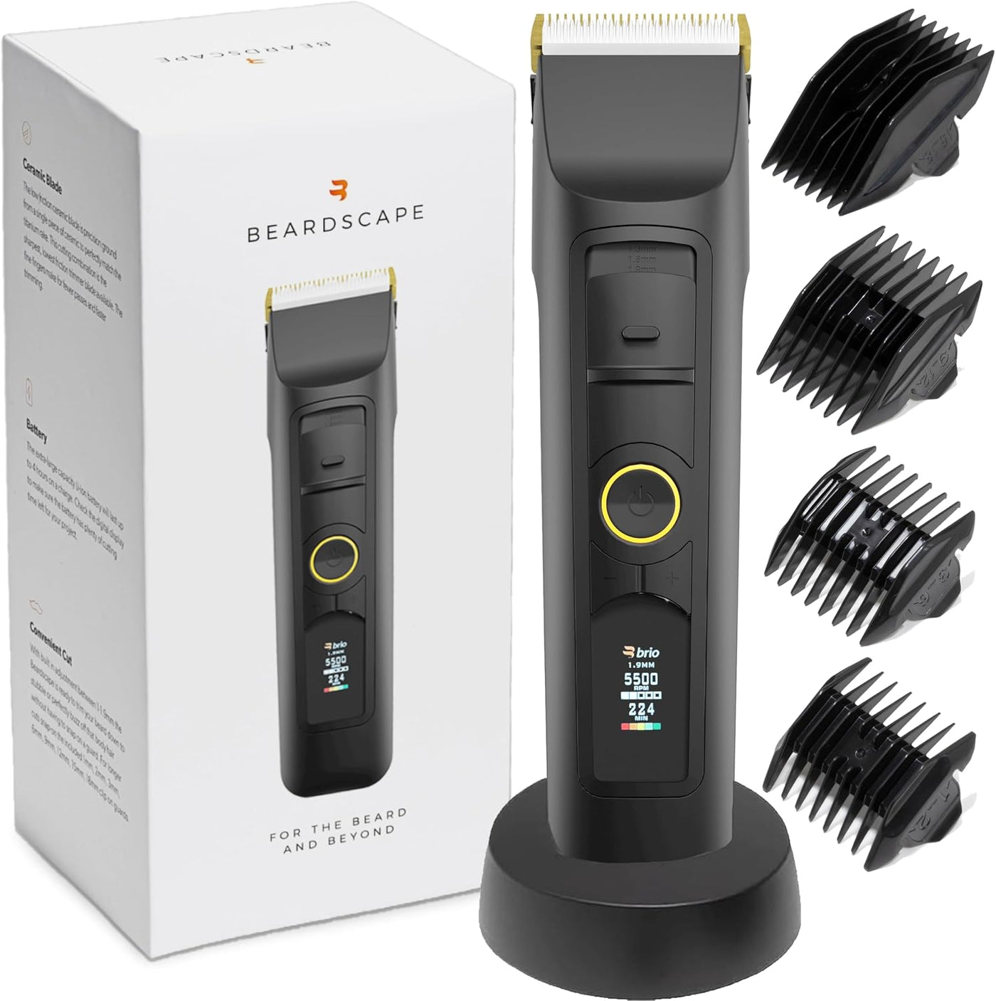 Brio Beardscape V2 Recortador de barba para hombre profesional con...