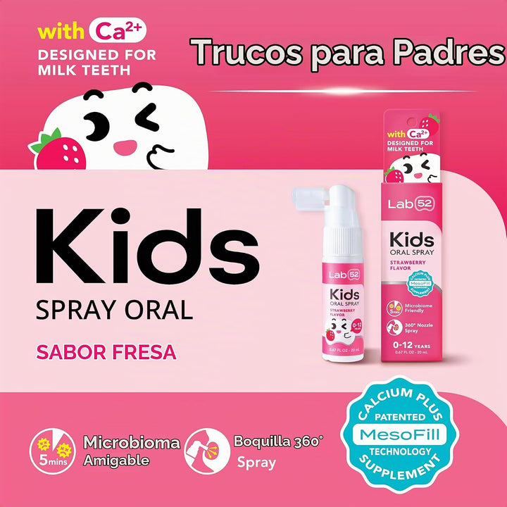 LAB52 - Aerosol oral para niños, ayudante de pasta de dientes, xili...
