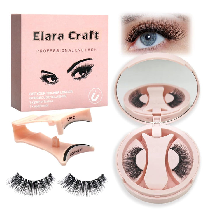 Elara Craft Pestañas magnéticas, pestañas magnéticas con aplicador,...