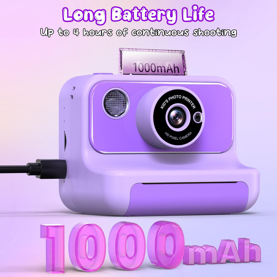 Cámara para Niños con Impresión Instantánea, Regalos de Navidad y C...