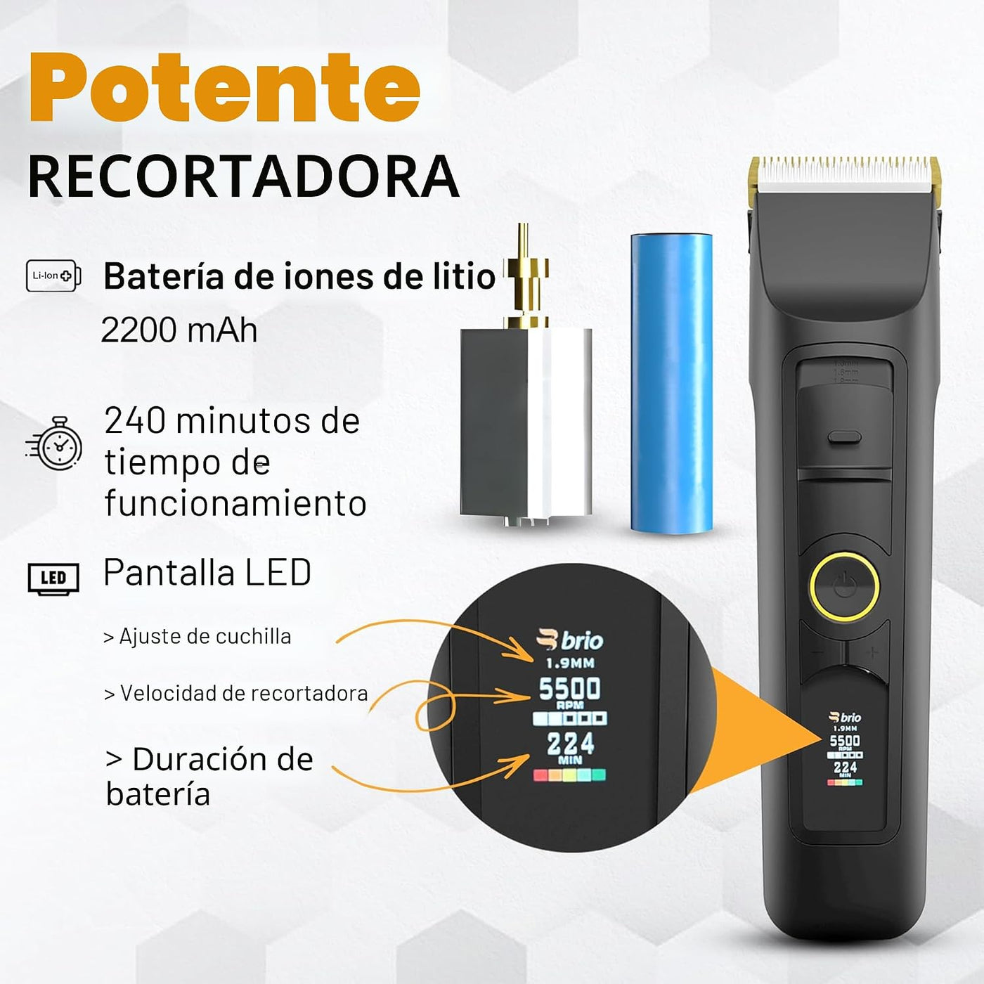 Brio Beardscape V2 Recortador de barba para hombre profesional con...