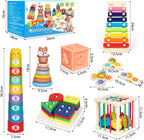 Juguetes para bebés 18-36 meses, Set de actividades Montessori 7 en 1