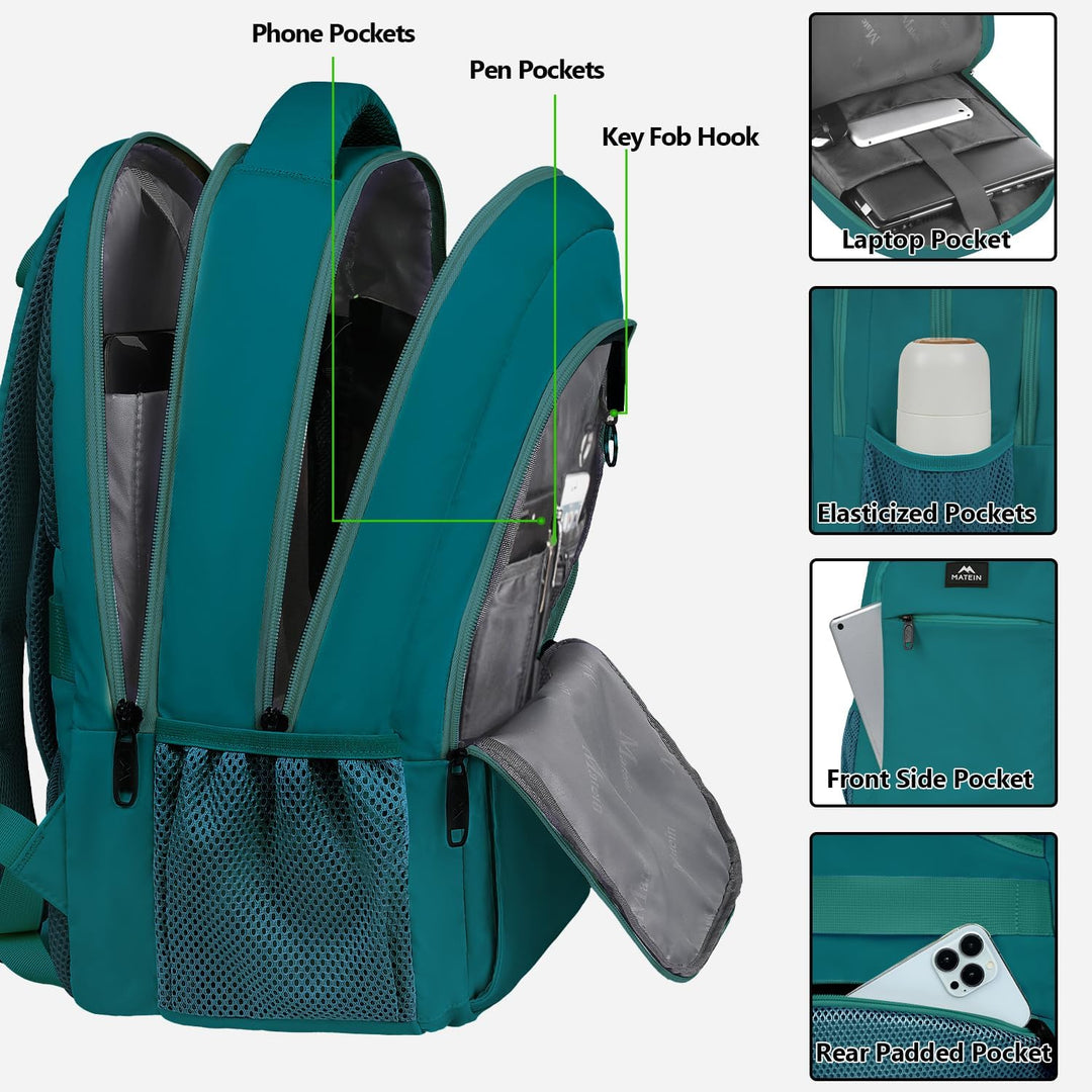 MATEIN Mochila delgada para laptop, antirrobo de 15.6 pulgadas, moc...