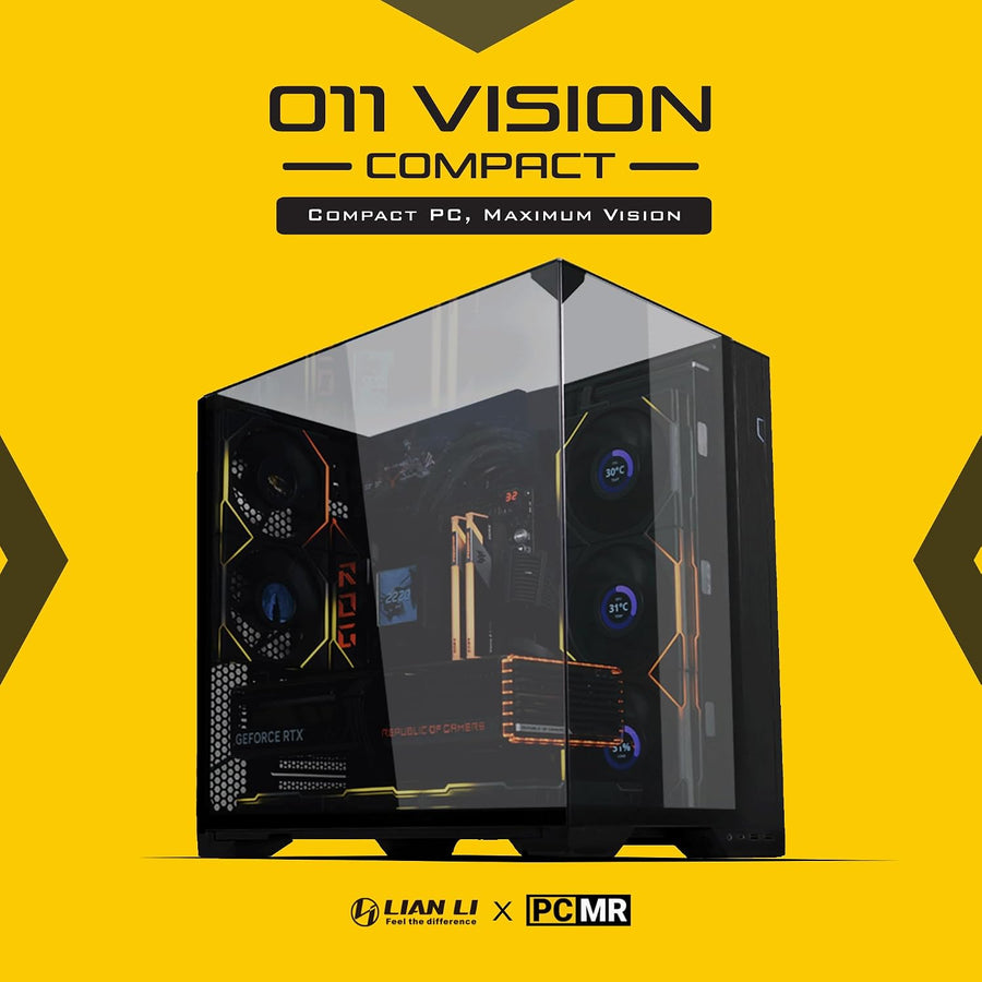 Lian Li O11 Vision Compact - Caja para computadora de torre media A...
