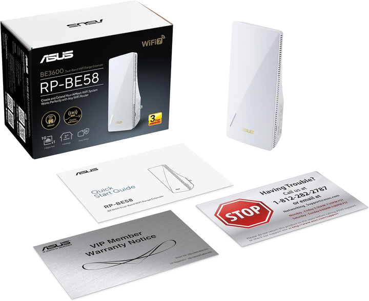 ASUS RP-BE58 BE3600 Extensor de rango WiFi 7 de doble