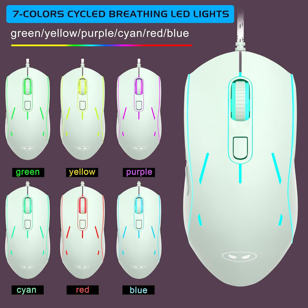 Combo de teclado y mouse para juegos, teclado K1 con retroiluminaci...
