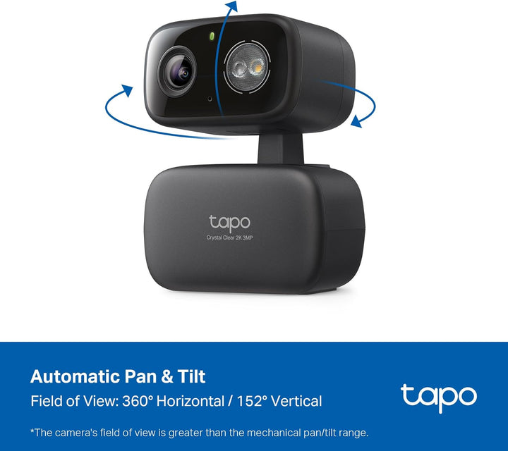 Tapo - Cámara de seguridad de 2K 3MP con inclinación para interiore...